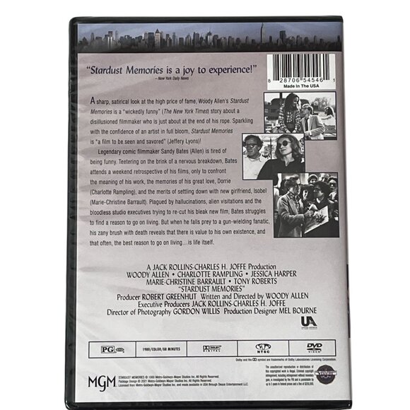 Stardust Memories DVD Brand New Sealed 1980 Comedy Satire MGM Movie - Picture 2 of 3